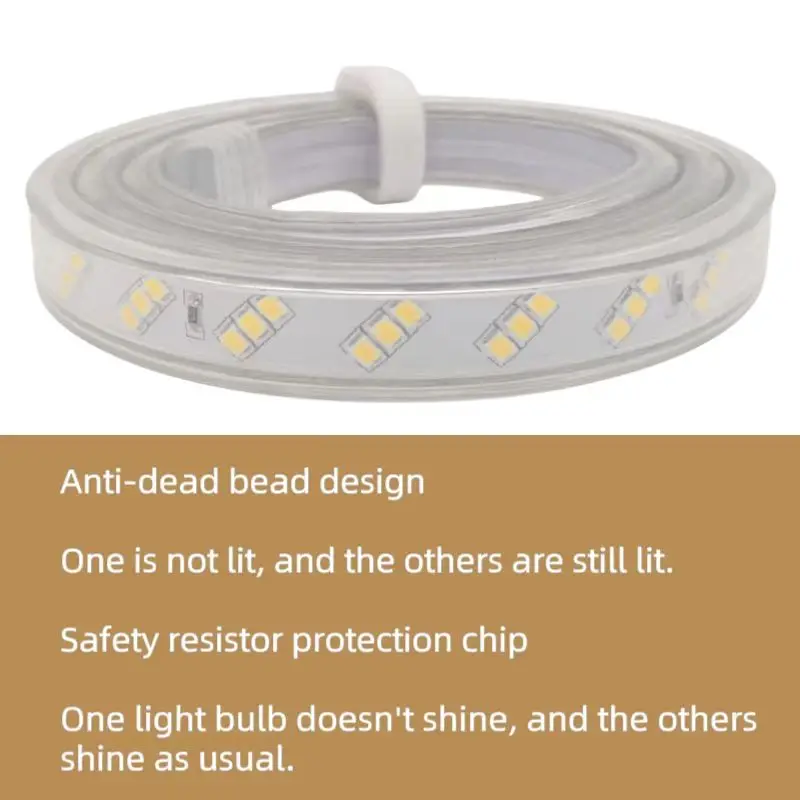 Bande lumineuse LED étanche, Contour d'objet, Décor de pièce, Café, Couloir, Allée, KTV, Maison, 220 LED, m, 180 V, IP65, Escales