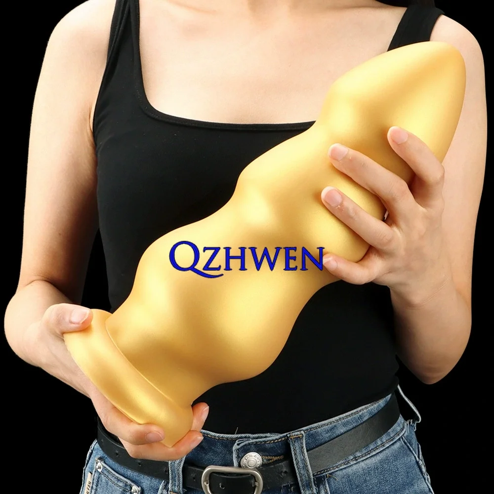 32 سنتيمتر سوبر ضخمة الذهب شرجي التوصيل لينة سيليكون العملاق واقعية دسار غي الشرج لعبة الجنس مثليه محاكاة القضيب للاستمناء #1