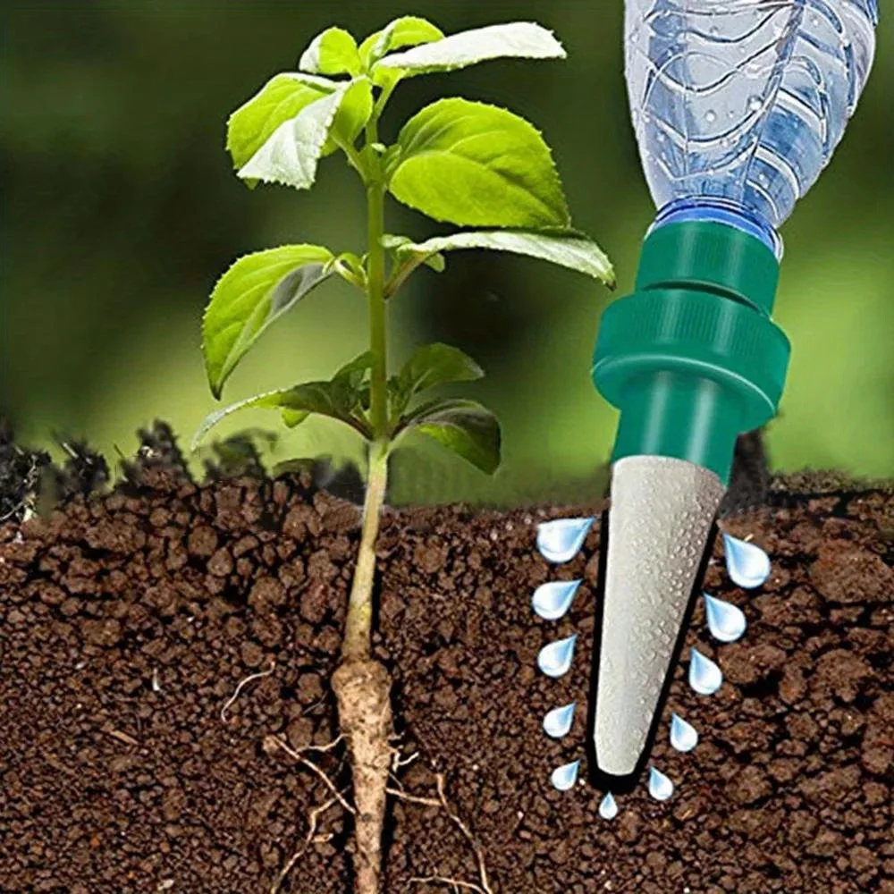 4pcs Self-Watering Spikes for Plants - Automatic Irrigation System for Potted Flowers & Vacation Plant Care, Durable & Plastic,