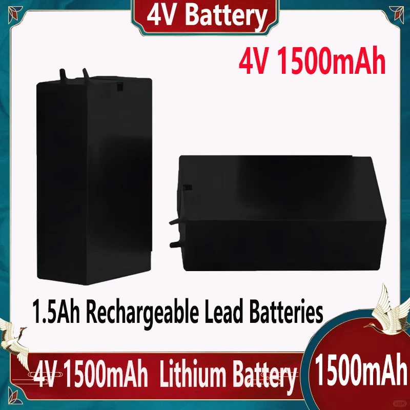 4V 1500mAh Storage Battery 1.5Ah Rechargeable Lead Batteries For LED Lamp Headlights Flashlights Electric Mosquito Swatter