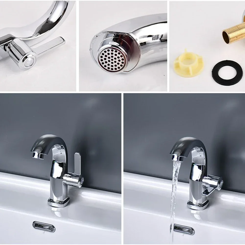 Bathroom & Kitchen Basin Faucet: Single Lever, Deck Mounted, Cold Water Only with ABS Water Purifier - Single Hole Sink Tap image 4