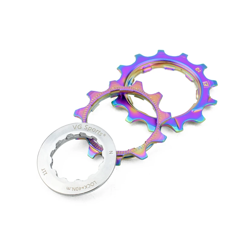 Mountain Bike Colorful Cassette 8/9/10/11/12 Speed MTB Freewheel 40T/42T/50T Bicycle Sprocket K7 Rainbow Compatible SHIMANO SRAM