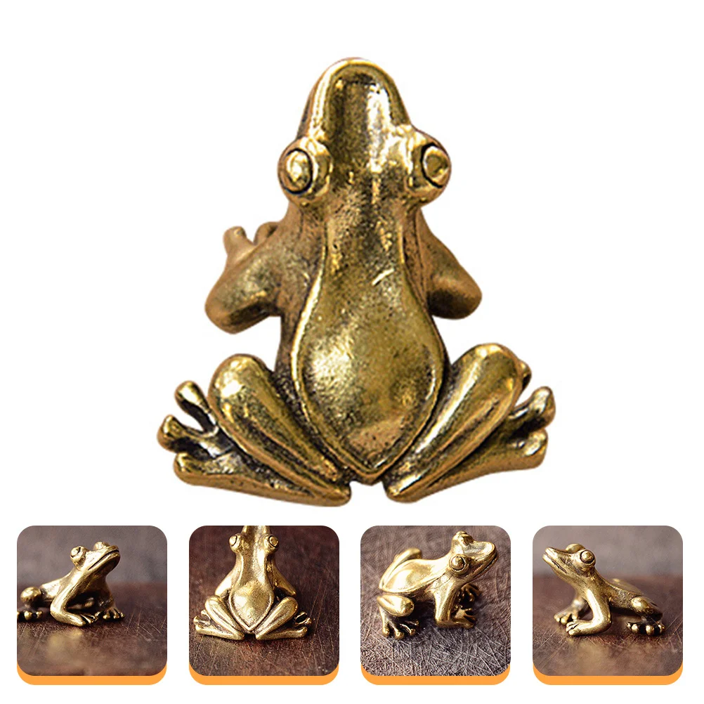 

Tea Pet Vintage Frog Shaped Keychain 1Pcs Delicate Tea Art Ornament Home Decor Frog-Designed Adornment Retro Desktop Decoration