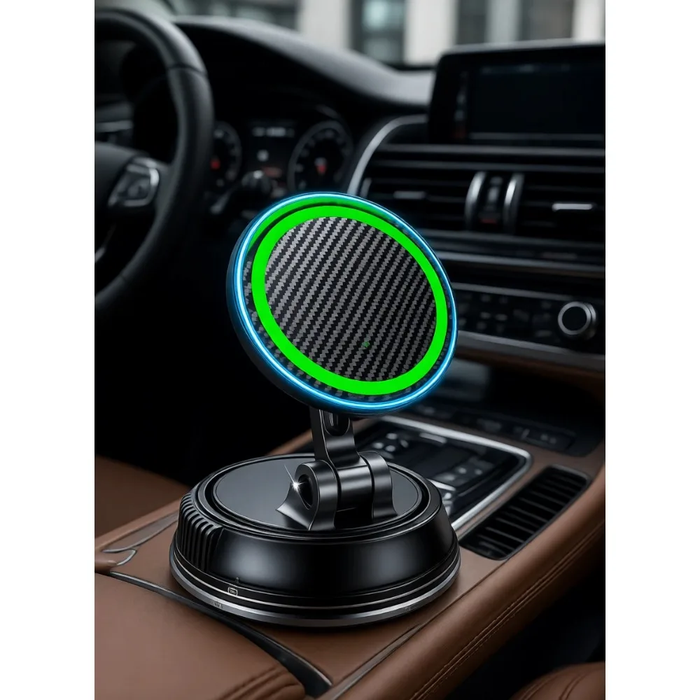 

Universal Magnetic Car Mount Wireless Charger 15W 360 Adjustable Strongest Suction for All Phones
