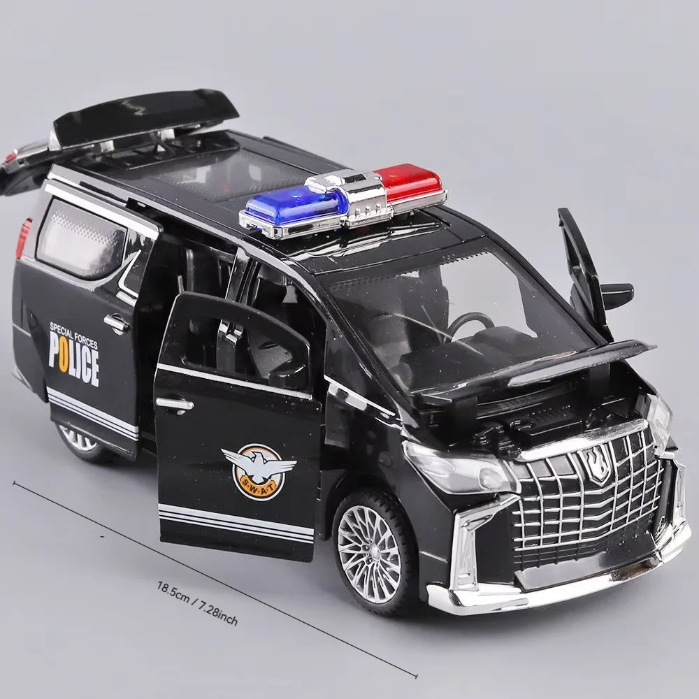 1:24 Children's Inertia Pull-back Car Toy with Lighting Sound Simulation Commercial Car Model Boy Gift Toy Car Kids Holiday Gift