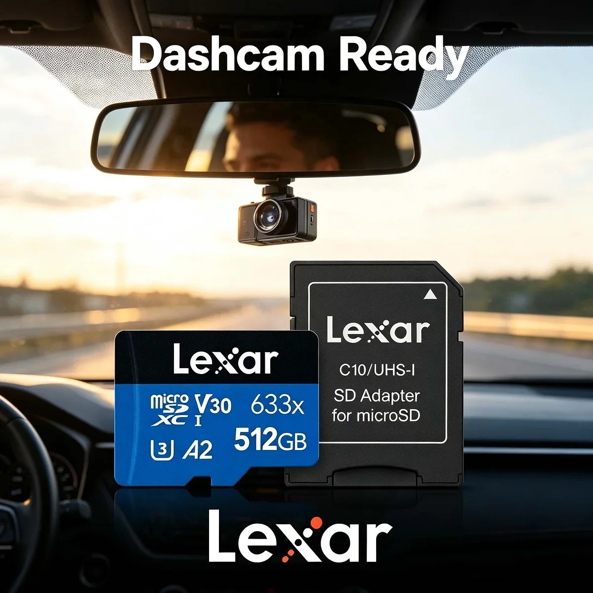 Lexar Original 633x Memory Card Multifunctional microSD TF Card V10 V30 A1 A2 Blue Micro SD Card for Phone Table DVR