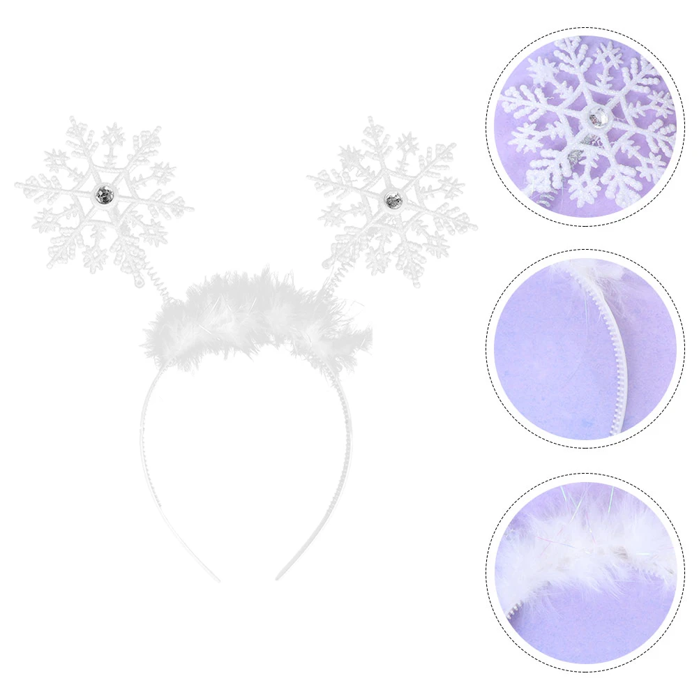 

5 шт., повязки для волос, бопперы на голову, блестящая повязка на голову со снежинками для девочек, праздничные рождественские головные уборы, зимние вечерние обручи для волос, Рождество