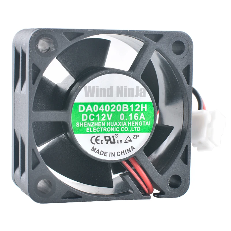 DA04020B12H Dual Ball Bearing Axial Fan 4cm 40mm Cooling Fan DC12V 0.16A 2-Pin 10000RPM for 1U Power Supply 40x40x20mm