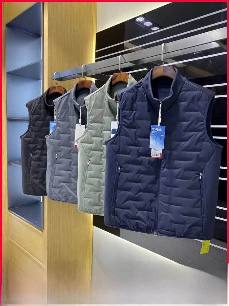 

Высококачественный легкий американский жилет наклеенном пуху Du Feather, теплая изоляционная полиэфирная ткань, молодежная верхняя одежда Faion