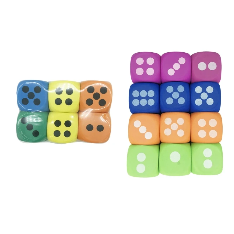 

Six Sided Dices Large EVA Foam D6 Dices Classroom Supplies Teaching Dices Educational Counting Toy Math Learning Tools