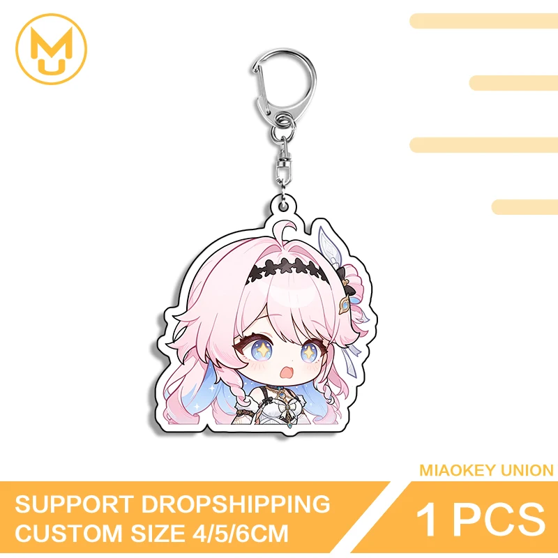 Denia Wuthering Waves Cute Treasure Keychain Exclusive Design Acrylic Key Chains Unique Versatile For Friends Key Ring Gifts