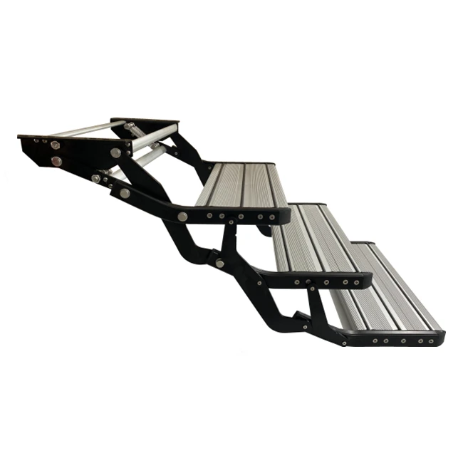 

Caravan Manual Folding Three-layers Trailer RV Step 250kg Bear-loading