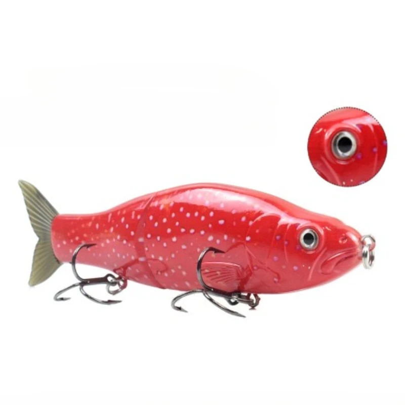 

1pcs 16.5cm 56g Swimbait Sinking Fishing Lure with Soft Tail Jointed Bait for Bass Pike Hard Bait CF Lure
