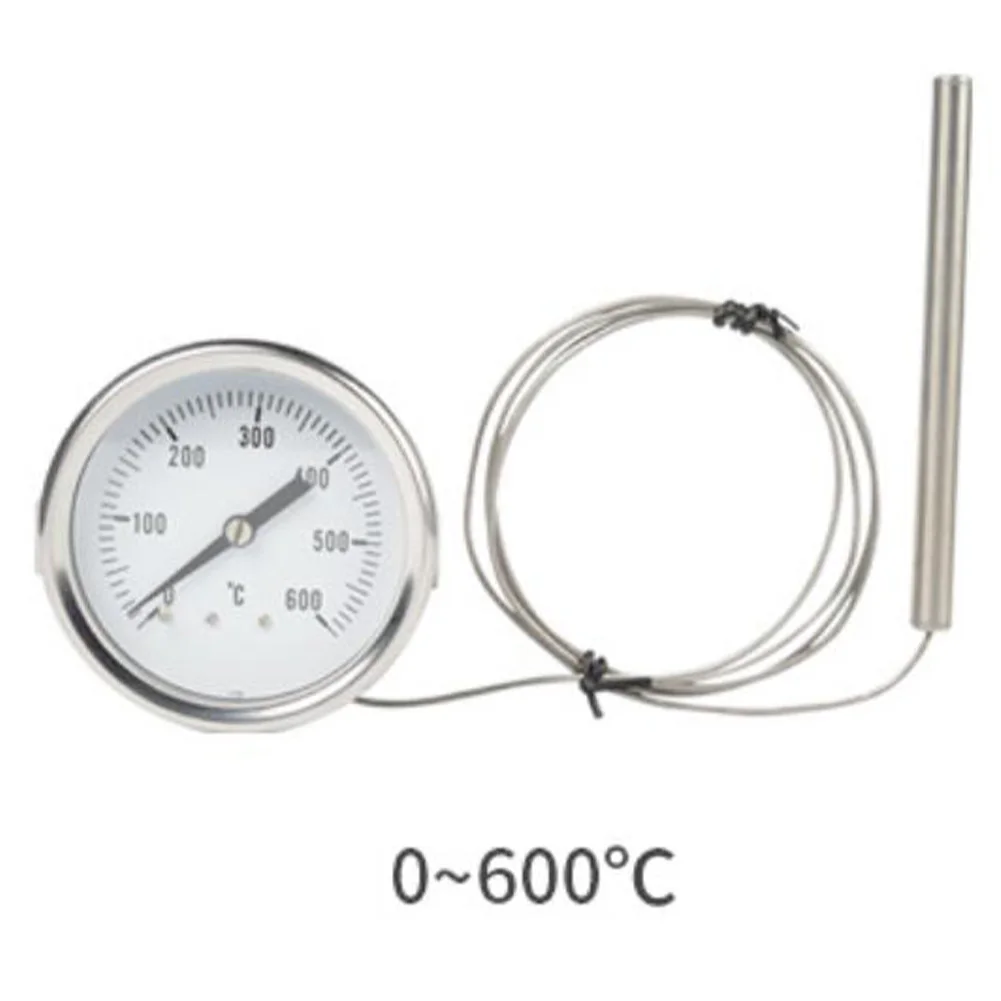 Stainless Steel Oven Thermometer With Probe 0 to 600 Celsius for Industrial For Ovens Boilers and Heat Equipment