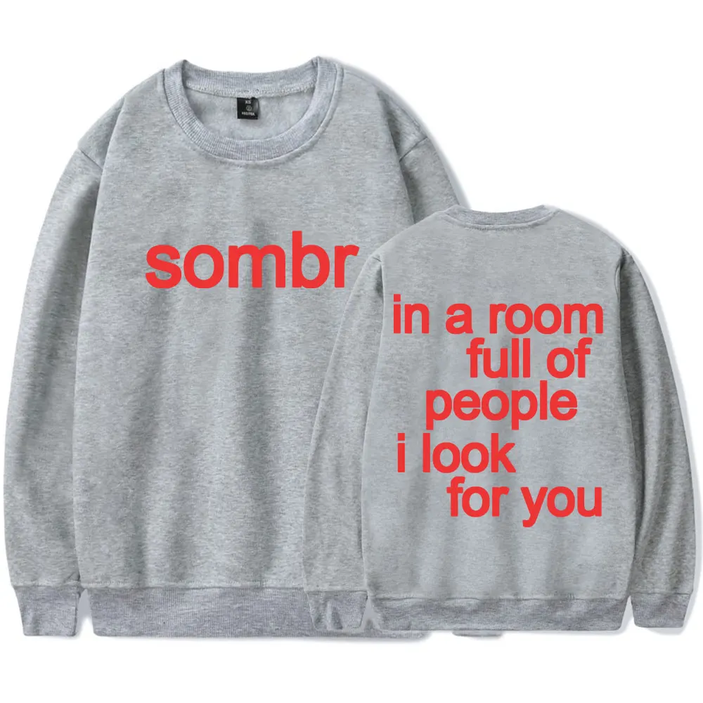 Sombr Merch 12 إلى 12 في غرفة مليئة بالأشخاص أبحث عنك Vintage Merch هوديي الرجال النساء الهيب هوب الرياضة البلوز البلوز #3