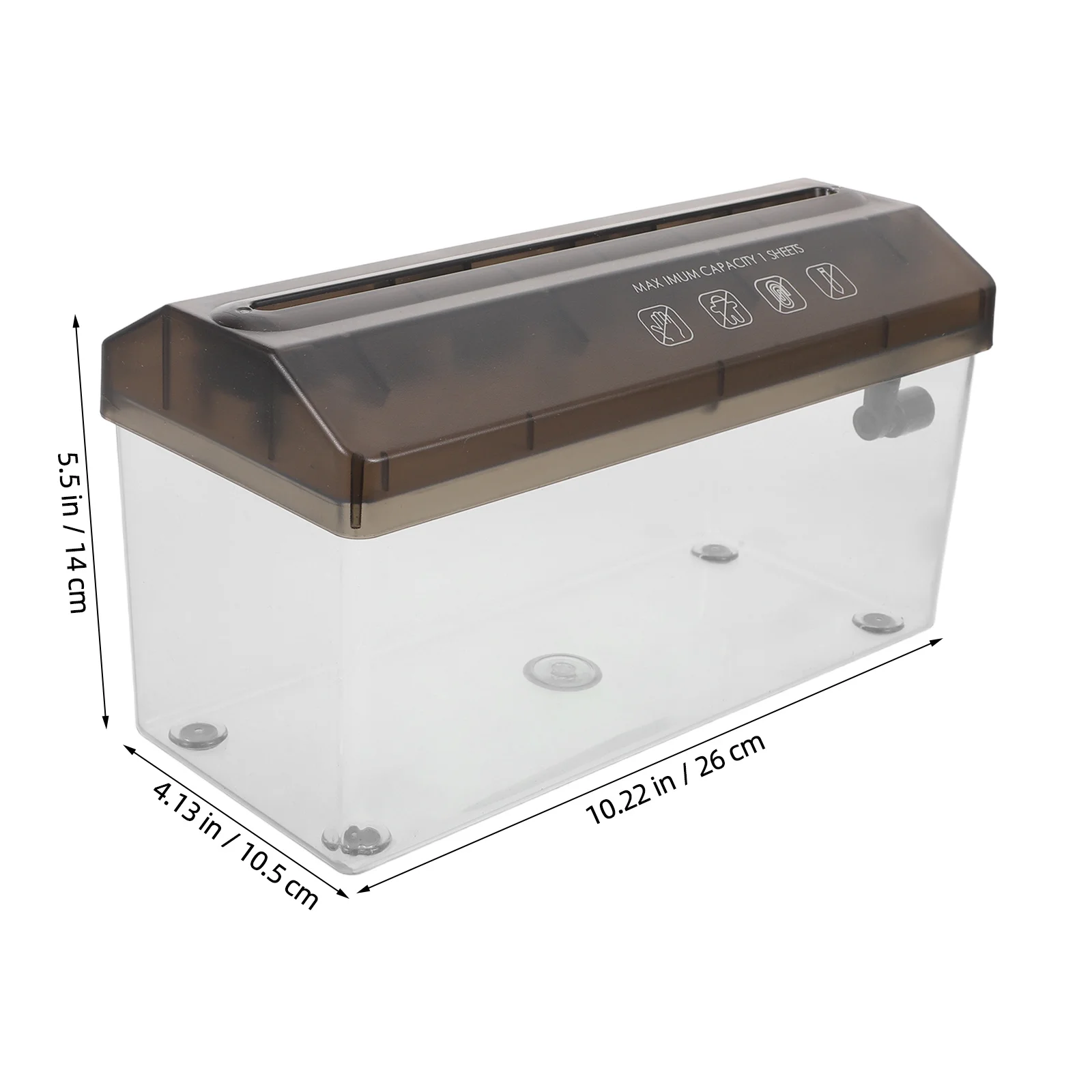 Distruggidocumenti manuale Mini portatile portatile per ricevute di documenti A4 Uso domestico in ufficio Striscia di acciaio PP silenziosa compatta