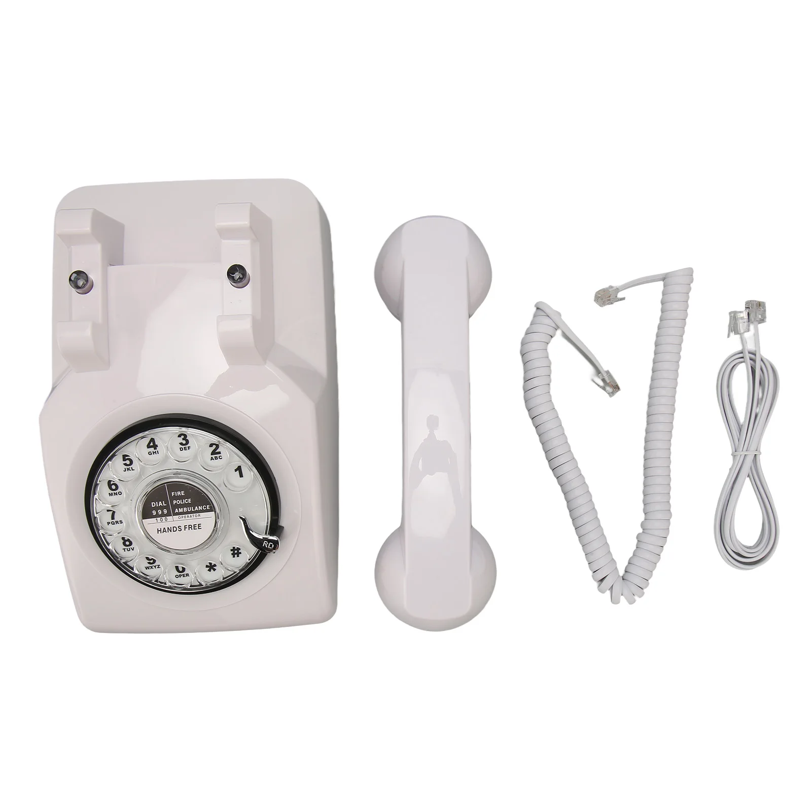 Retro Rotating Phone Old Fashioned Antique Telephone Vintage Landline Phone with Mechanical Ringer Speaker for Household Office