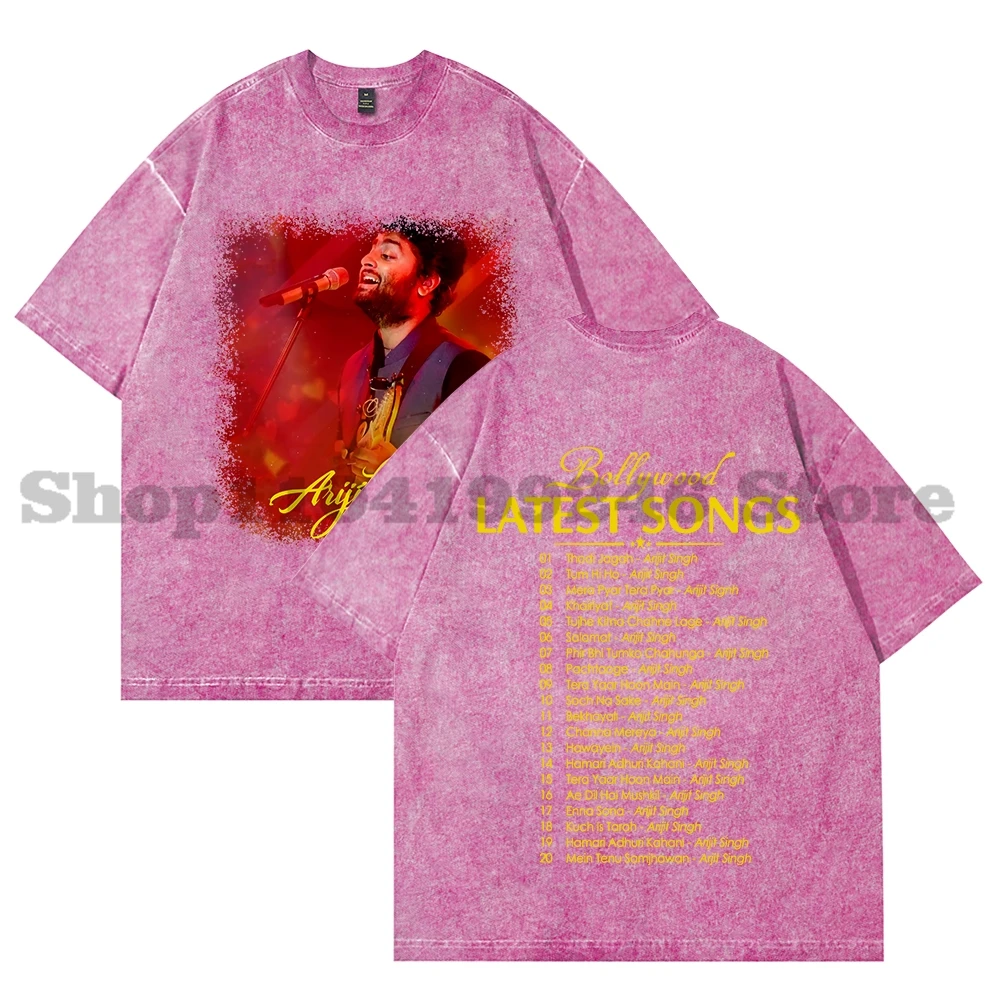 

Arijit Singh Album Merch винтажная футболка для косплея для женщин и мужчин модные хлопковые футболки с короткими рукавами