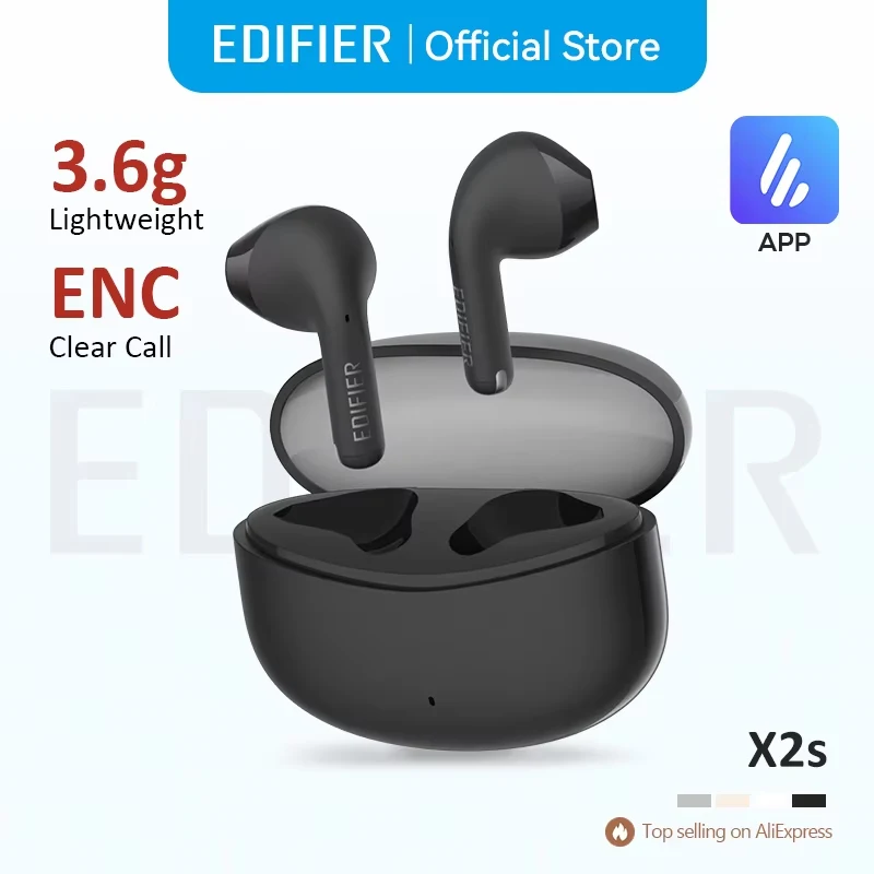 Edifier X2s TWS Bluetooth écouteurs véritable sans fil écouteur Bluetooth 5.3 13mm pilote fort basse conception légère 26 heures de lecture Edifier X2s TWS Bluetooth écouteurs véritable sans fil écouteur Bluetooth 5.3 13mm pilote fort basse conception légère 26 heures de lecture