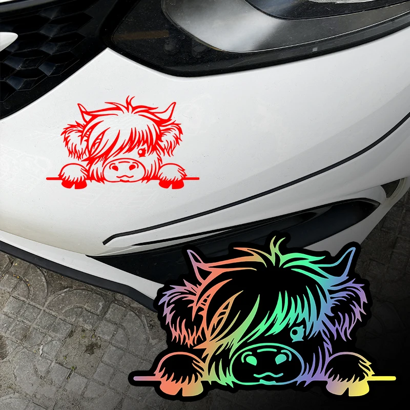 

1PC Cartoon Cow Motorcycle Sticker Funny for Motorbike Fuel Tank DIY Car Window Bumper Rear Windshield Waterproof Vinyl Decal
