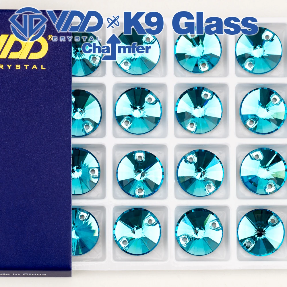 VDD Rivoli Mehrere Farben Top Qualität K9 Glas Nähen Auf Strass Kristall FlatBack Nähen Steine Für DIY Kleidungsstück Hochzeit Kleid – Detail 22