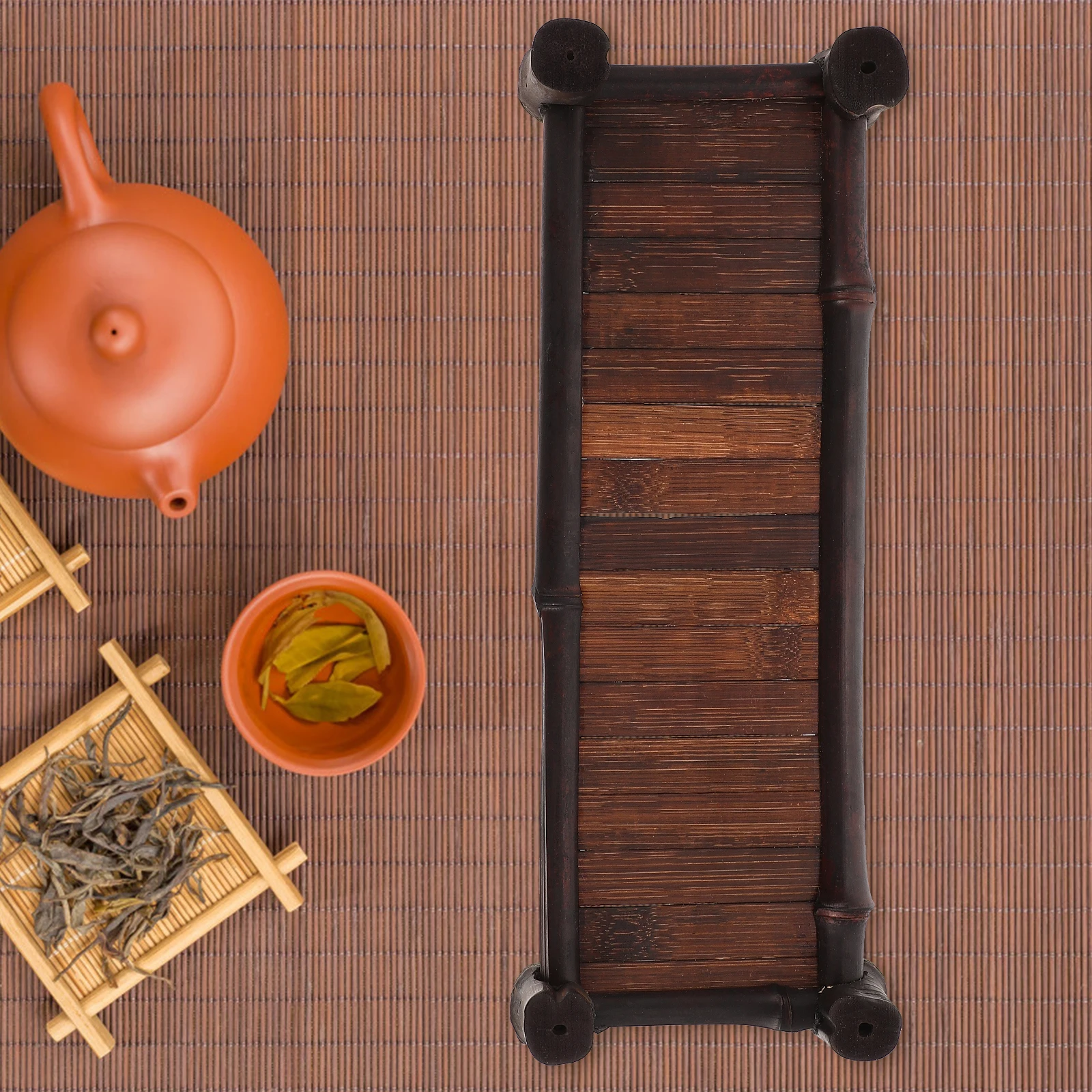 

Cup Holder Tea Display Stand Teacup Chinese Style Tray Storage Rack