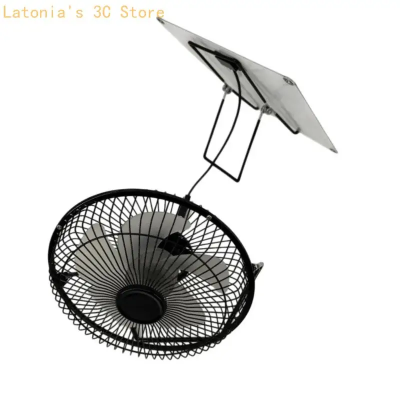Desk Cooling Fan with Solar Support and USB Input 2 Speed  for Home Use X3UB