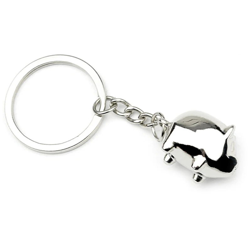 Cute Exquisite Small Pig Keychain Fashion Bag Charm Accessories Alloy Car Key Holder Pet Animal Pendant Bag Key Chain Gifts