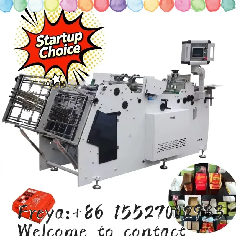 Factory Direct Paper Food Box Forming Machine Hamburger Lunch Box Boat Tray Carton Making Machine