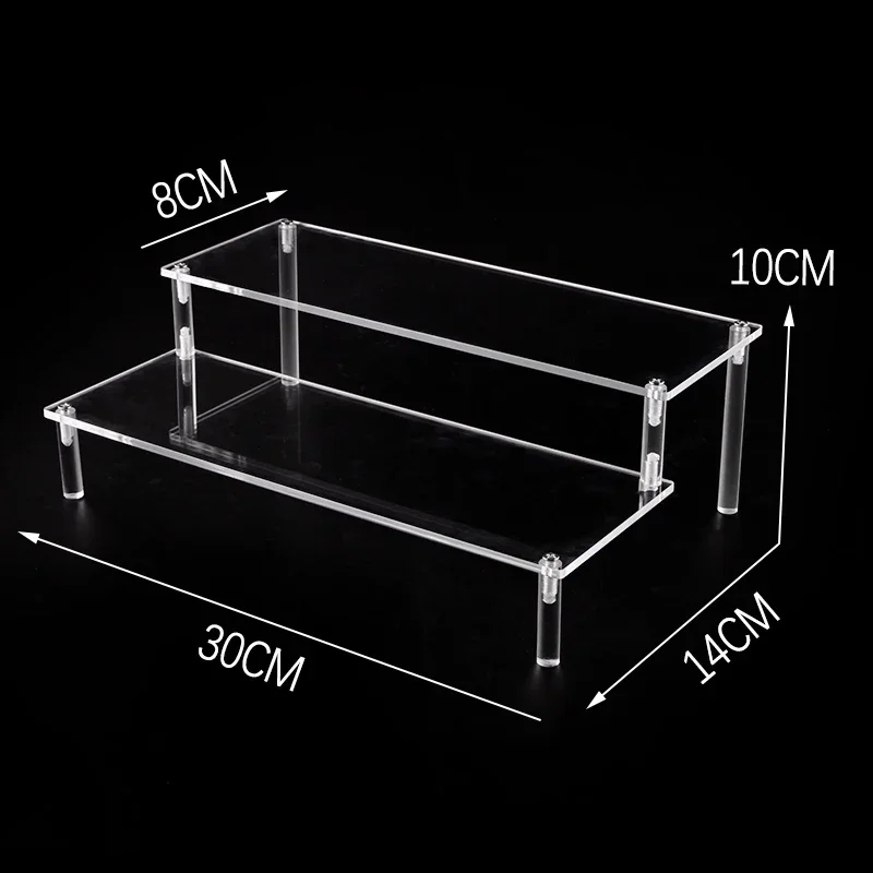 NONE Acryl Display Stand Transparent Leiter Regal Puppe Ton Figur Animation Auto Modell Blind Box Parfüm Lagerung Modell Stehen 3