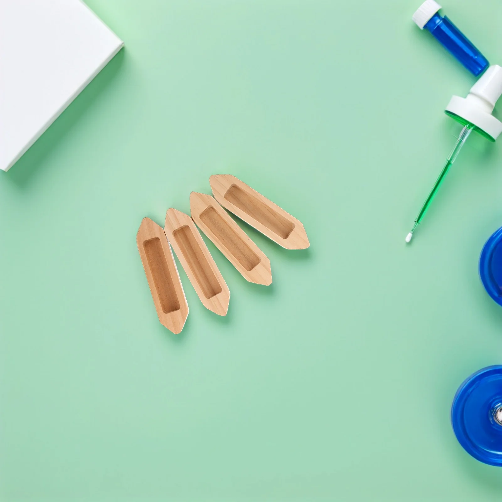 4 قطعة قارب خشبي زورق صغير غير مكتمل من الخشب الطبيعي للأطفال قارب حمام عائم للعب الحسي مجموعة أدوات يدوية تعليمية مائية