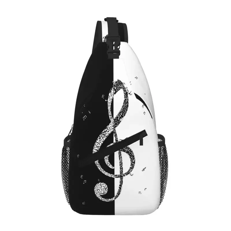 

Music Musical Notes Sling Chest Crossbody Bag Men Cool Shoulder Backpack for Camping Biking
