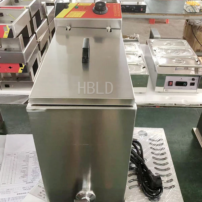 

Stainless Steel Large Capacity Hot Dog Stick Fryer Single Cylinder Deep Fried Cheese Machine for Household Use