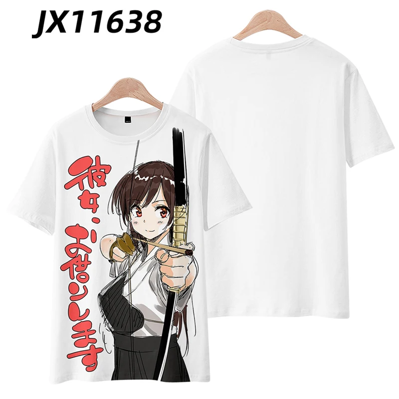 Anime Rent A Girlfriend 3D Print Oversized T Shirt Women Men Mizuhara Chizuru Ruka Sarashina Sakurasawa Sumi Graphic Tees