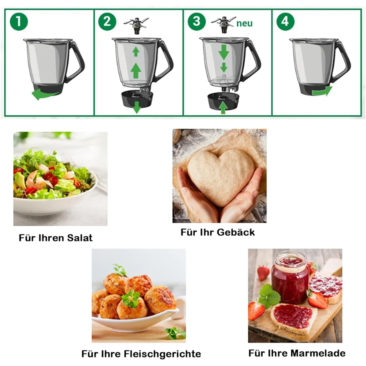 Stainless Steel Blender Blade for TM31 Food Processor Mixing Knife Replacement