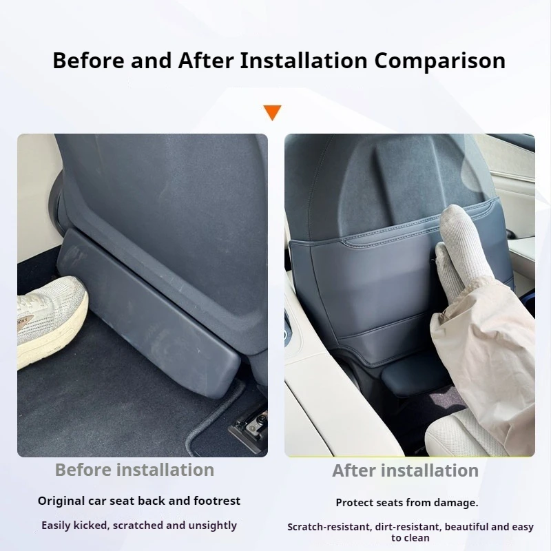 Fit For Zeekr 001 2026 Car Specialized Rear Seat Anti Kick Mat Anti Dirt Pad Interior Protective
