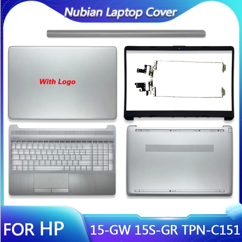 

New For HP 15-GW 15S-GR TPN-C151 Laptop LCD Back Cover Front Bezel Hinges Palmrest Bottom Case Cover L52012-001 L52007-001