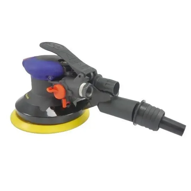 Custom 5 Inch Central-Vacuum Safety-Lever No-Spanner Air Pneumatic Random Orbital Sander 12000rpm With Bottom Dust Cover