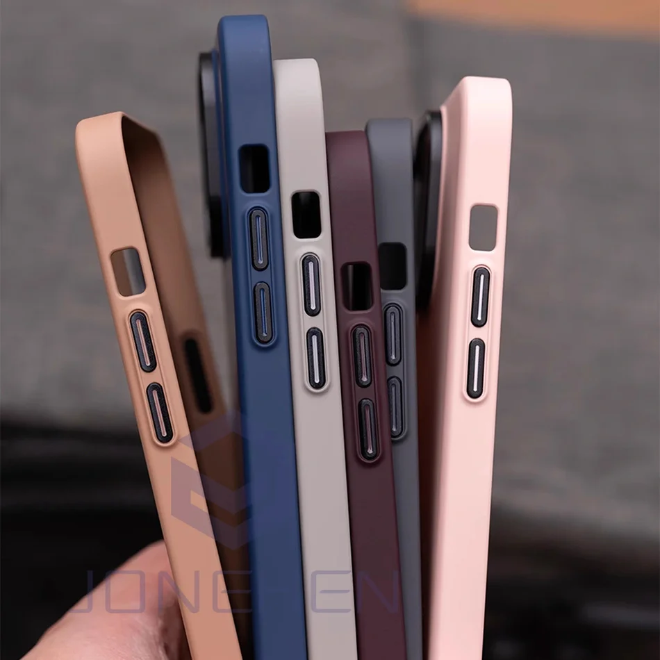 Premium Matte Solid Color Case For iPhone 15 14 13 12 16 Pro Max 15plus Shockproof Cover Ultra Thin Armor Back Phone Accessories