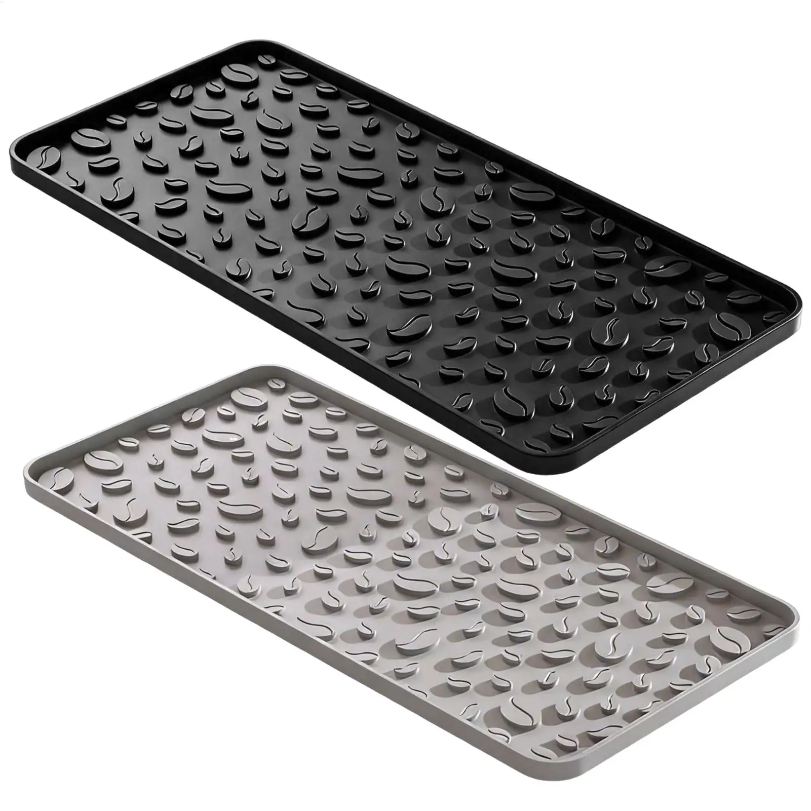 Picture 3: Coffee Mat Non-Slip Heat Insulation Pad 16x8in Heat-resistant Silicone Coffee Mat for Counter for Dish Drying Plate Table Bar