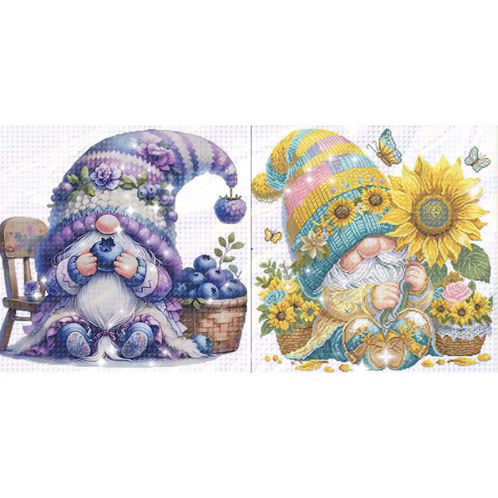 

Partial Embroidery Bead Gnome 9CT DIY Cross Stitch Kit for Living Room Bedroom