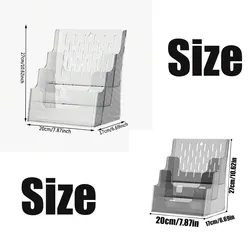 Acrylic File Display ShelfClear Storage BoxOffice StorageSingle TierDesktop File SorterPocket Booklet and Brochure Holder