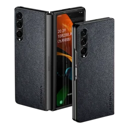 Case For Samsung Galaxy Z Fold 5 4 3 Fold5 Fold4 Fold3 Luxury Leather Business Cover For Samsung Galaxy Z Fold 4 Case