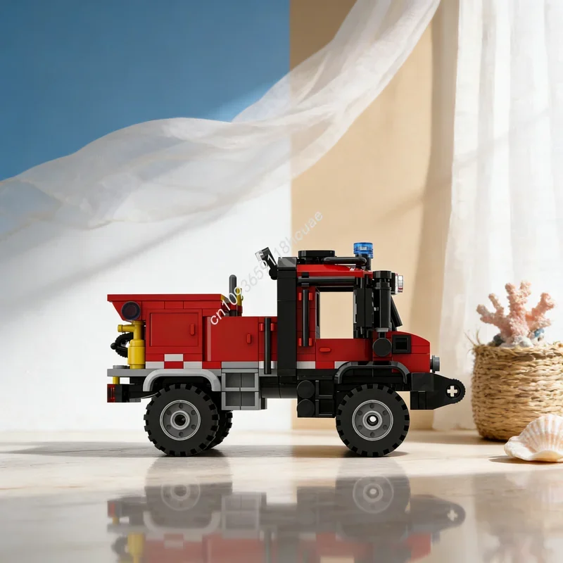 332pcs MOC UniMog Fire Truck City Model Building Toy Blocks Architecture Assemble Creative DIY Christmas Gift Idea Education