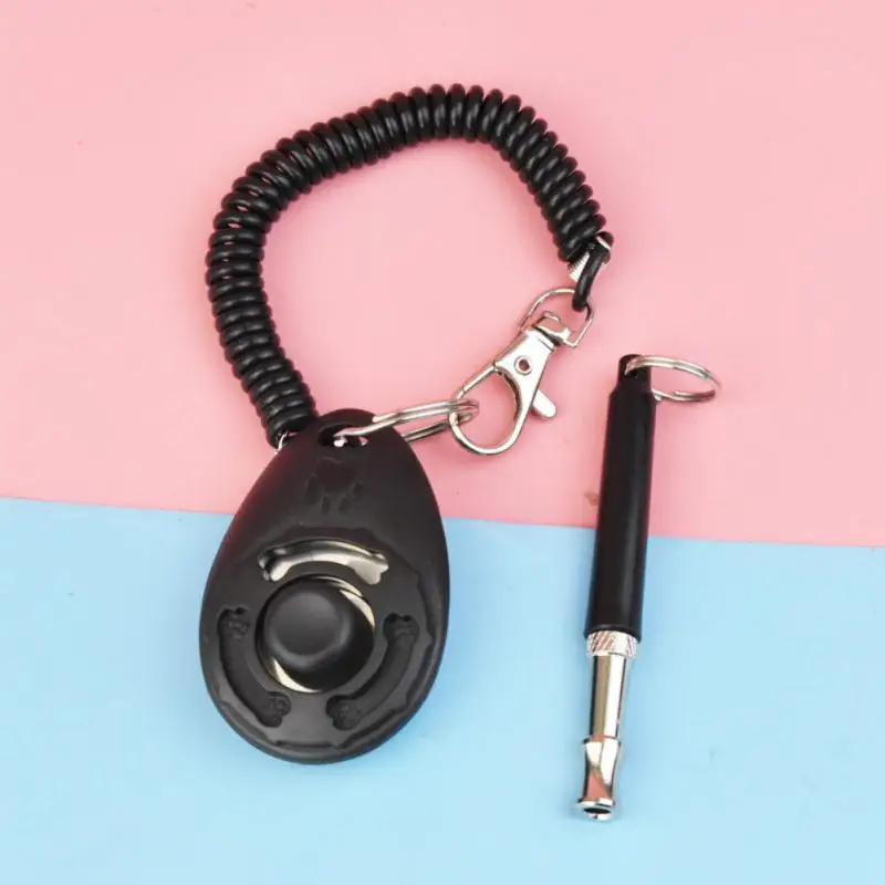 1/3/5PCS Piece Pet Cat Dog Training Clicker Pet Obedient Whistle Adjustable Wrist Strap Sound Key Chain Household Pet Supplies