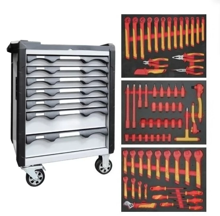 68 PCS Insulated Tool Set with Sockets, Screwdrivers, and Pliers for Professional Electricians - 1000V Safety Certified