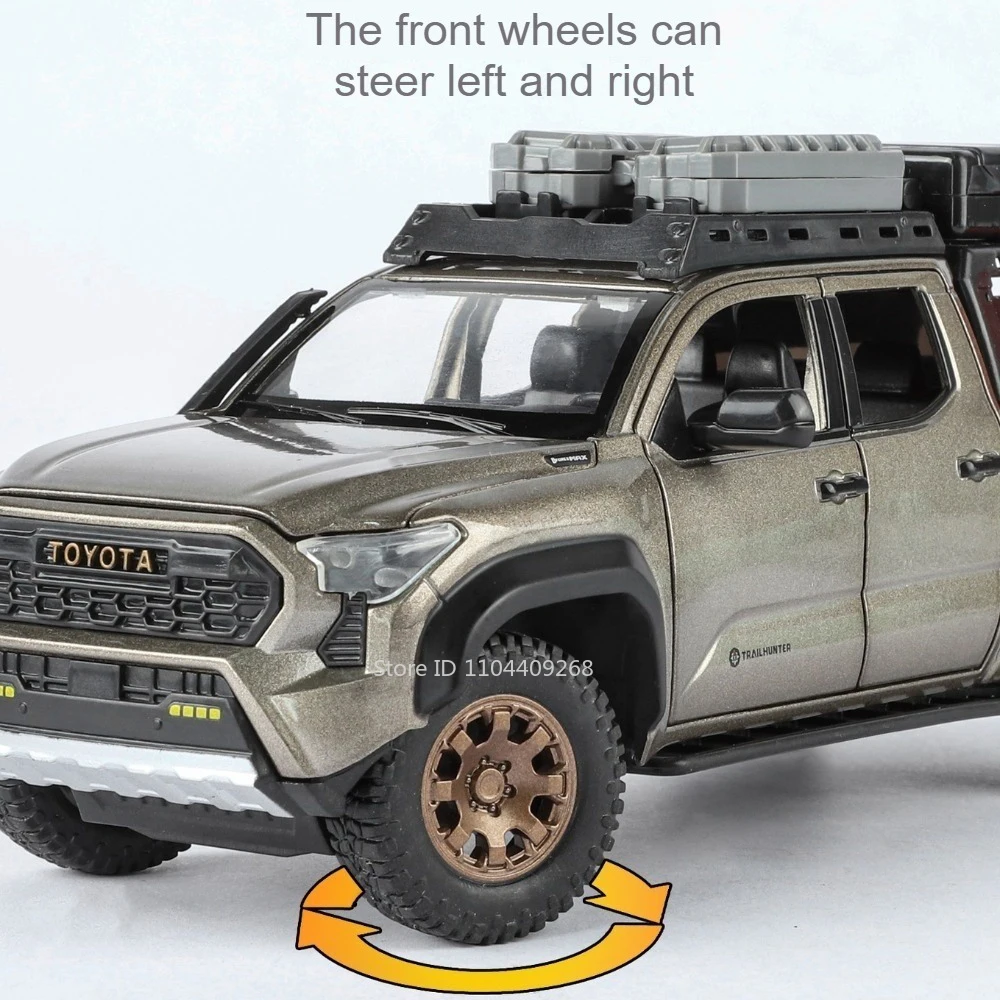 Échelle 1:24 TACOMA Tundra modèle de voiture jouet en métal moulé sous pression véhicule intérieur exquis retirer son lumière modèles de ramassage jouets pour garçons