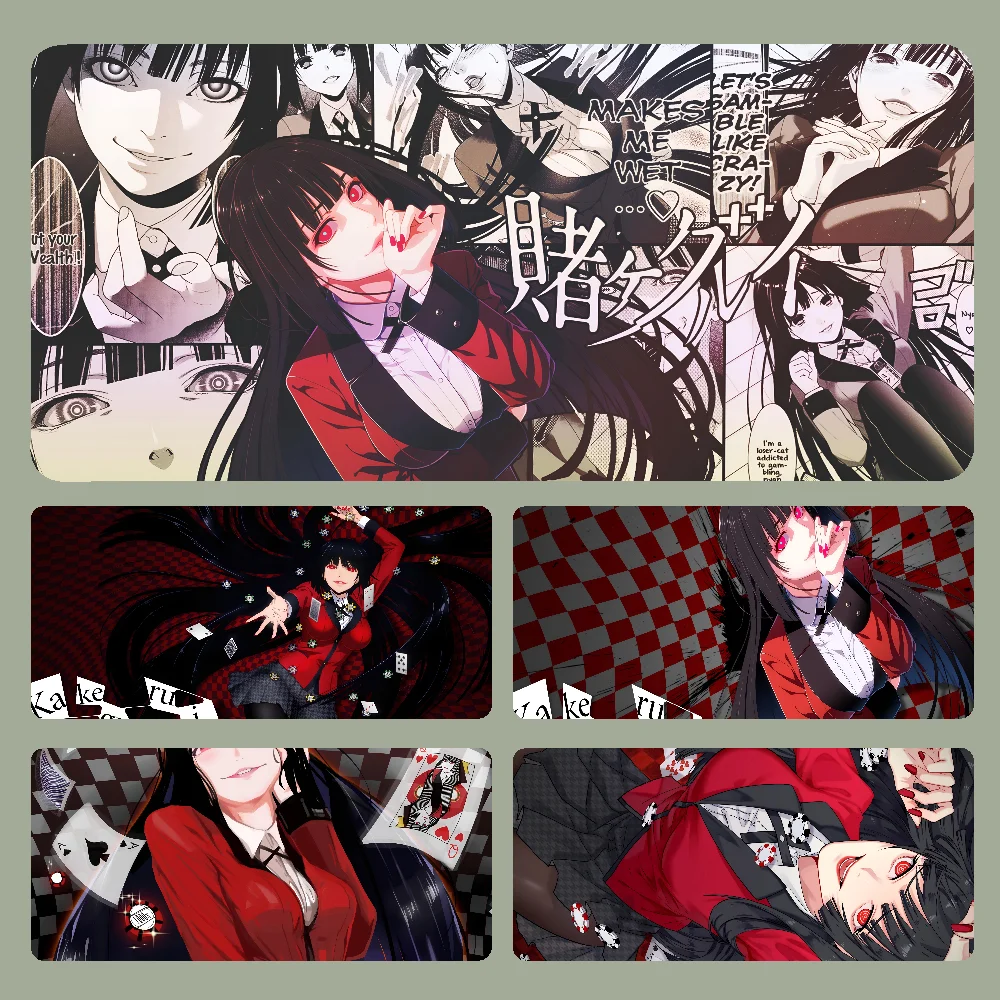 Y-Yumeko Jabami Mousepad Large Computer Gaming Accessories MousePads Desk Mats Anti-slip Laptop Soft Mouse Pad