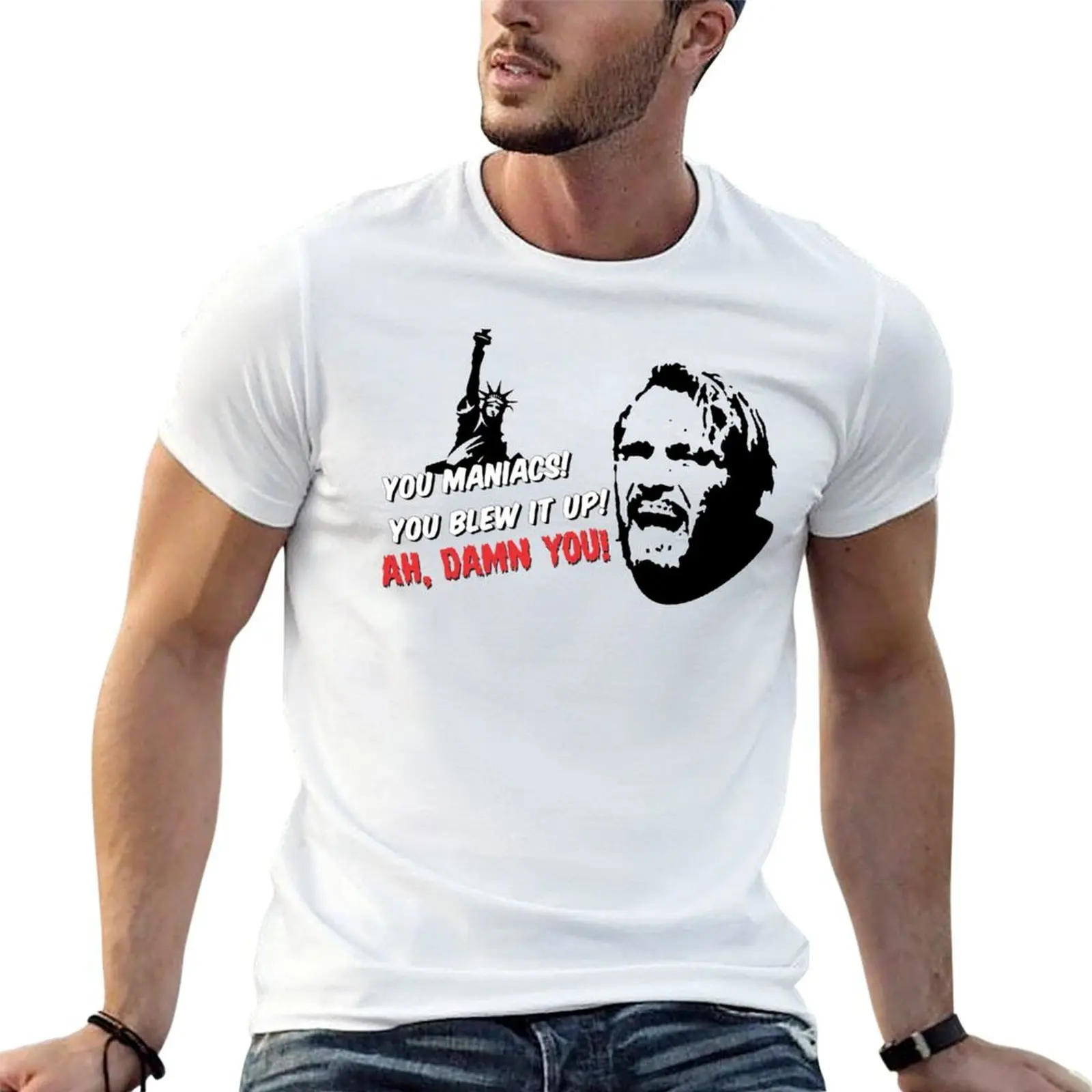 

shirt Liberty tshirt of man cotton cotton t 100% cotton Apes 100% Planet Statue t men shirt T-Shirt of