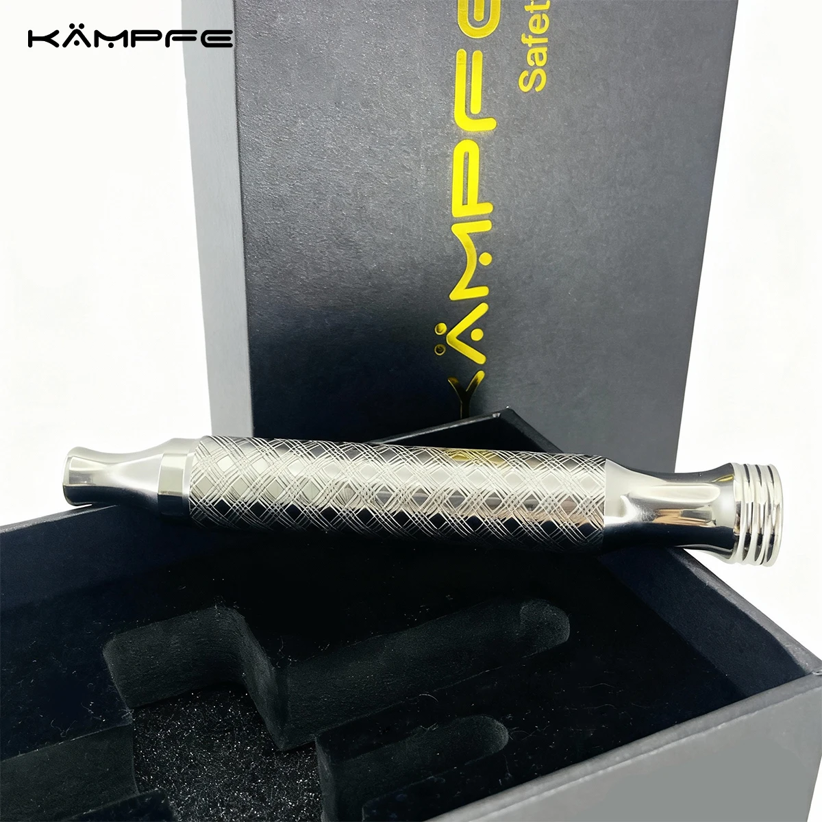 kampfe-316l-ステンレス製安全カミソリハンドル-cnc加工-滑り止め-交換用ハンドル-男性用-デイリーシェービング用
